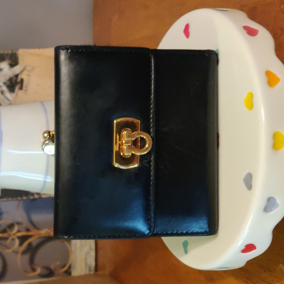 Salvatore Ferragamo Black Wallet with Gold Hardware - Picture 10 of 16